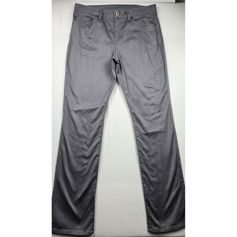 Express Men's Gray Straight-Leg Pants